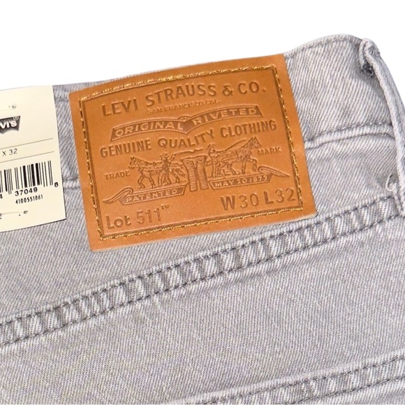 Levi’s Premium 511 Slim Jeans Destroyed Gris - Picture 8 of 15